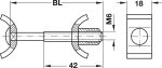 2 Pack KIHAF26296220Z Joint Fasteners Workshop Connectors Adjustable Recessed Work Surface Countertop Bolts 5 7/8" Length Steel Made in Germany - Image 9